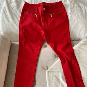 Red Michael Kors Skinny Jeans